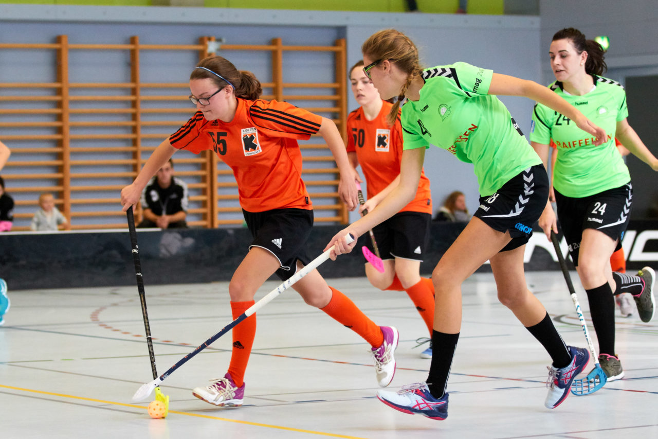 Damen 2. Liga Gruppe 3  
Kadetten UH Schaffhausen - Zuger Highlands  
Resultat 0 : 1 am 21. Oktober 2018 in der Sporthalle Neuheim in Eschenbach 
Bild: Michael Peter
