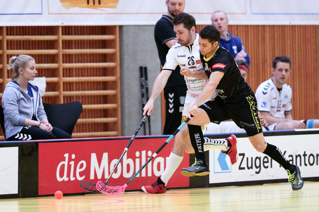 Zug United Herren NLA
Zug United - HC Rychenberg Winterthur 
Resultat 10 : 7 am 10. November 2018 in der Sporthalle in Zug 
Bild: Michael Peter