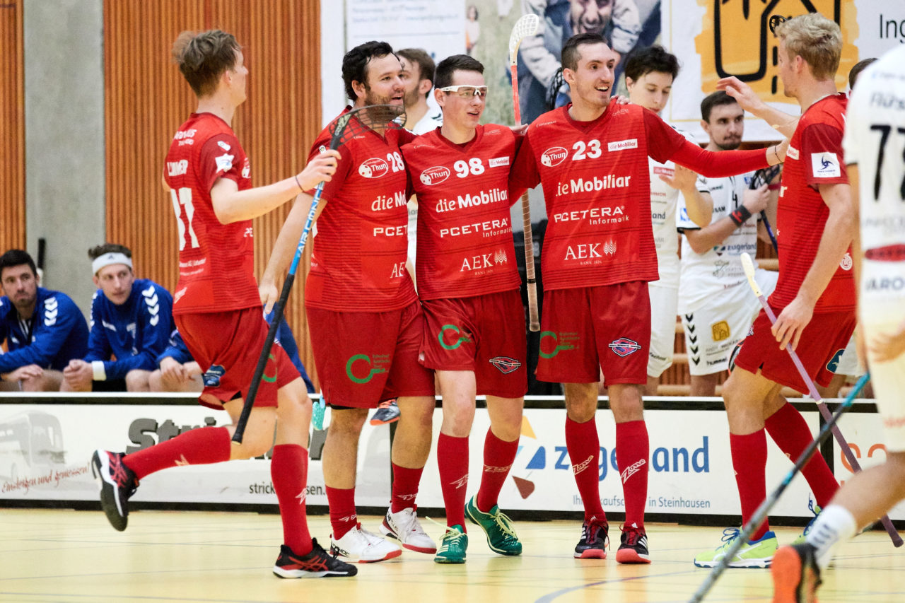 Zug United Herren NLA
Zug United - UHC Thun 
Resultat 12 : 9 am 4. November 2018 in der Sporthalle in Zug 
Bild: Michael Peter