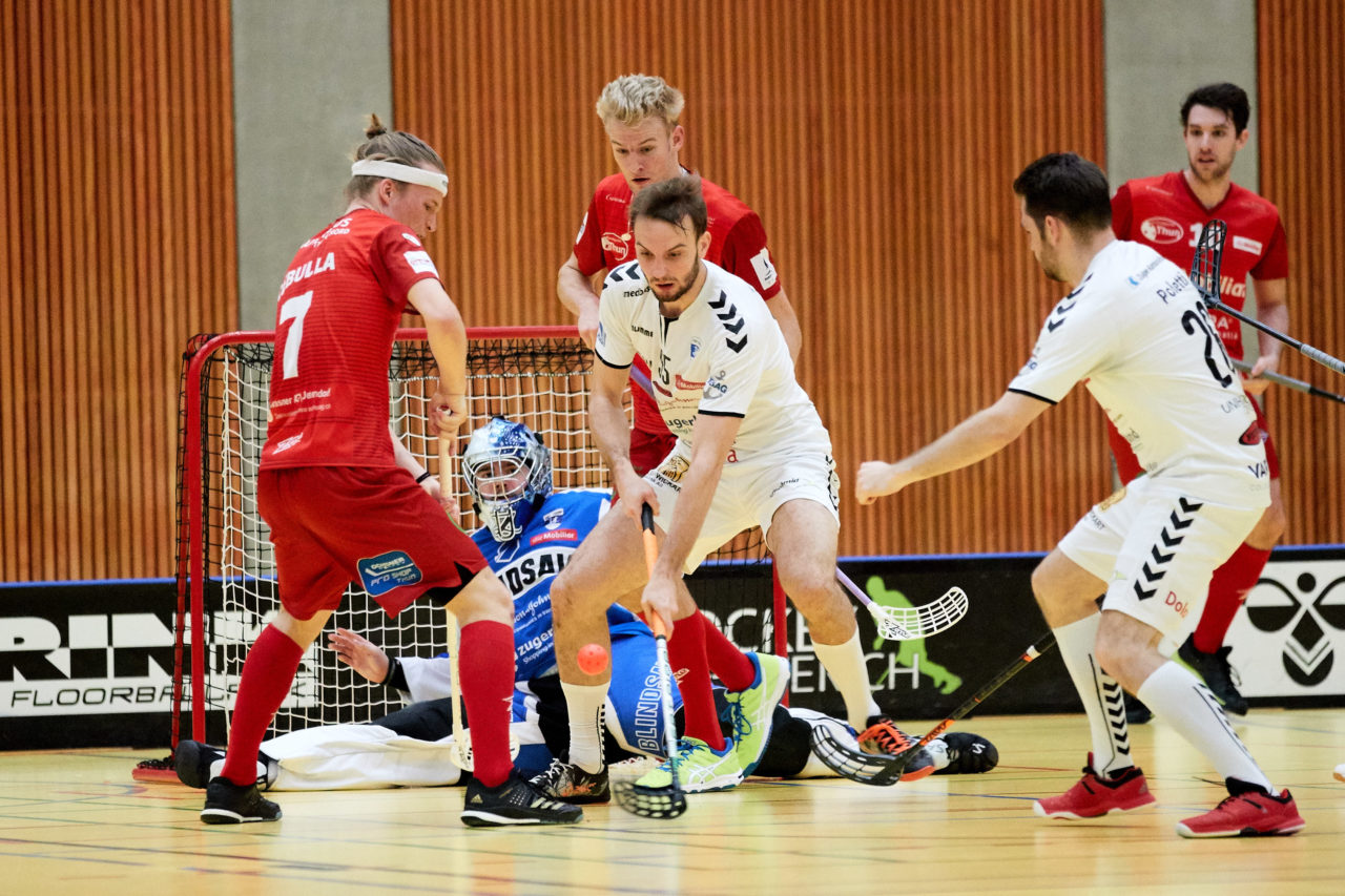Zug United Herren NLA
Zug United - UHC Thun 
Resultat 12 : 9 am 4. November 2018 in der Sporthalle in Zug 
Bild: Michael Peter