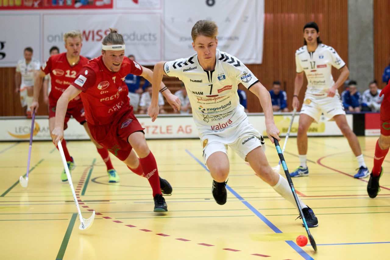 Zug United Herren NLA
Zug United - UHC Thun 
Resultat 12 : 9 am 4. November 2018 in der Sporthalle in Zug 
Bild: Michael Peter