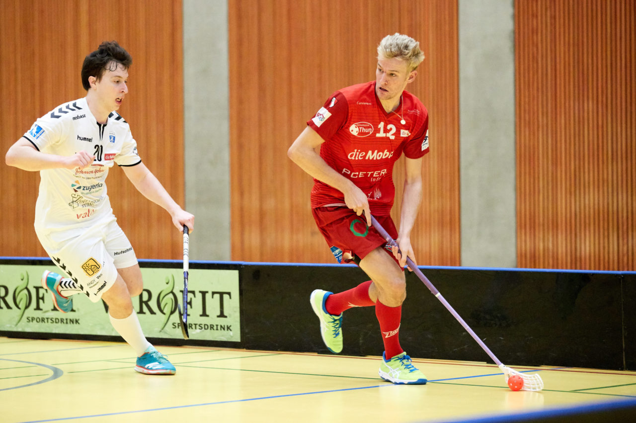 Zug United Herren NLA
Zug United - UHC Thun 
Resultat 12 : 9 am 4. November 2018 in der Sporthalle in Zug 
Bild: Michael Peter
