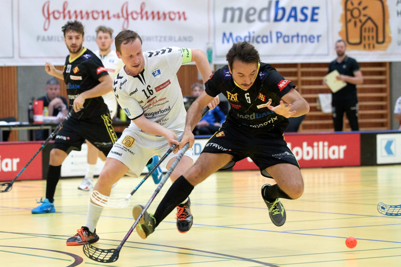 Zug United Herren NLA
Zug United - HC Rychenberg Winterthur 
Resultat 10 : 7 am 10. November 2018 in der Sporthalle in Zug 
Bild: Michael Peter