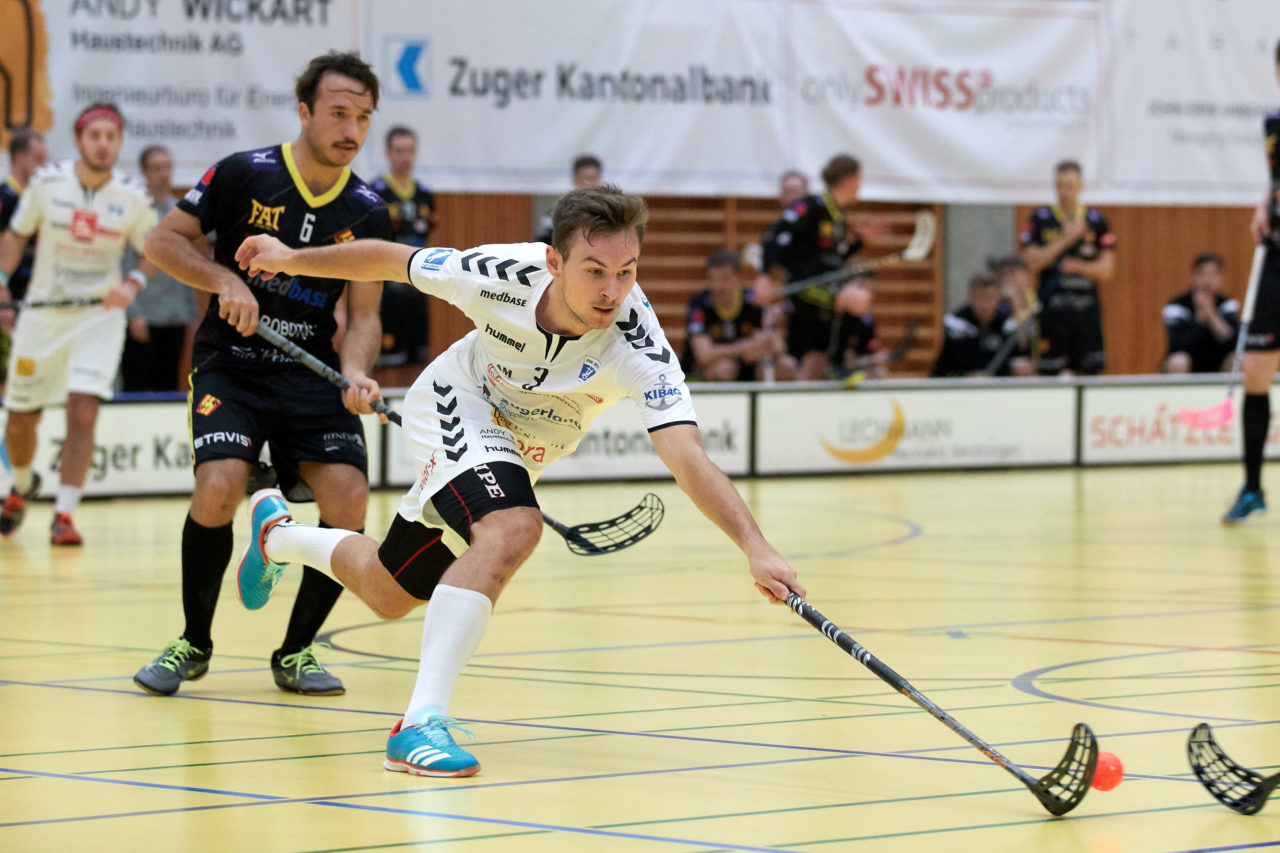 Zug United Herren NLA
Zug United - HC Rychenberg Winterthur 
Resultat 10 : 7 am 10. November 2018 in der Sporthalle in Zug 
Bild: Michael Peter