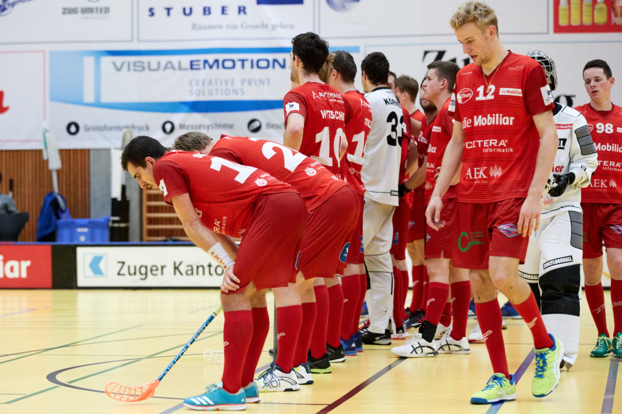 Zug United Herren NLA
Zug United - UHC Thun 
Resultat 12 : 9 am 4. November 2018 in der Sporthalle in Zug 
Bild: Michael Peter