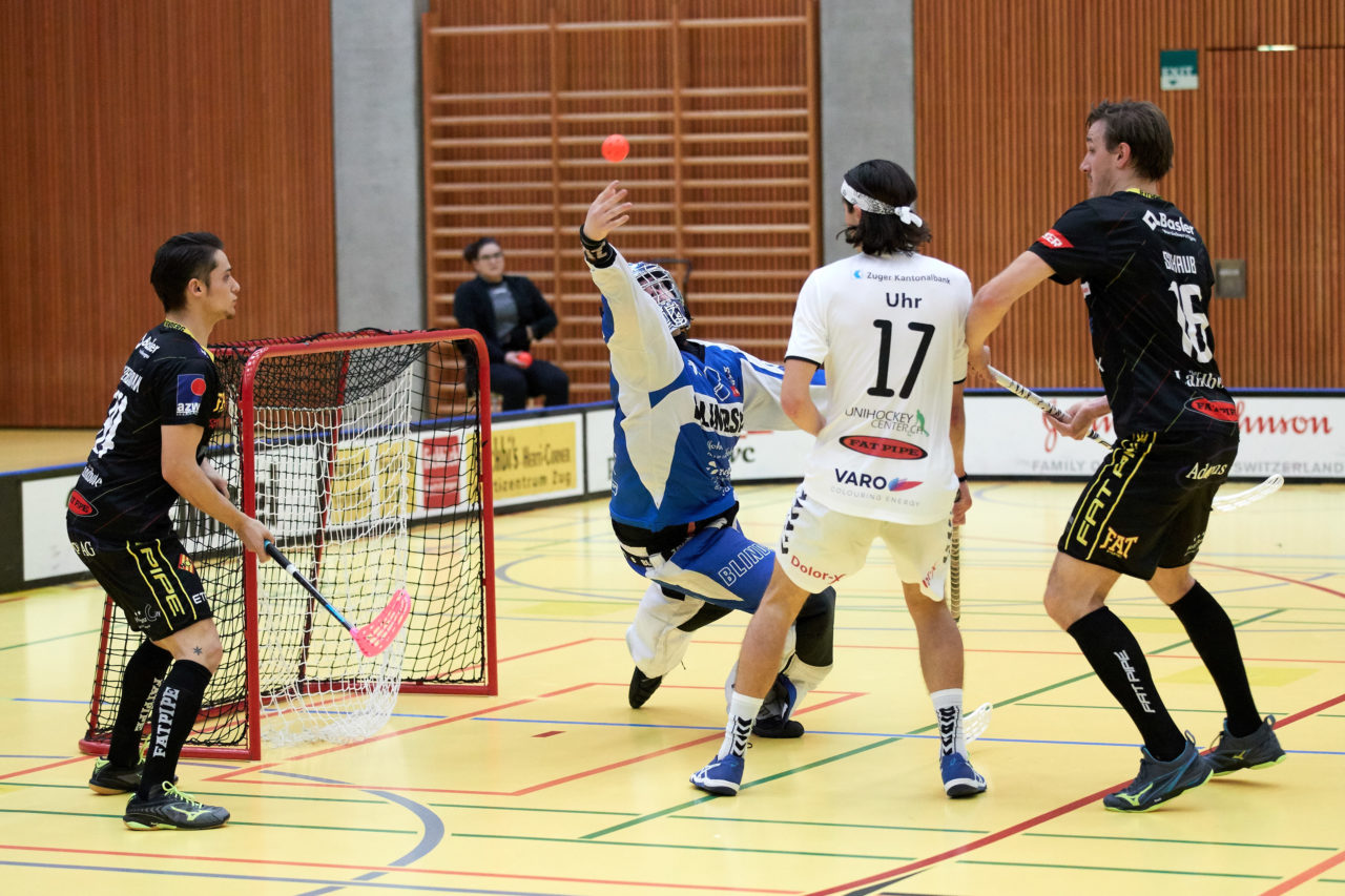 Zug United Herren NLA
Zug United - HC Rychenberg Winterthur 
Resultat 10 : 7 am 10. November 2018 in der Sporthalle in Zug 
Bild: Michael Peter