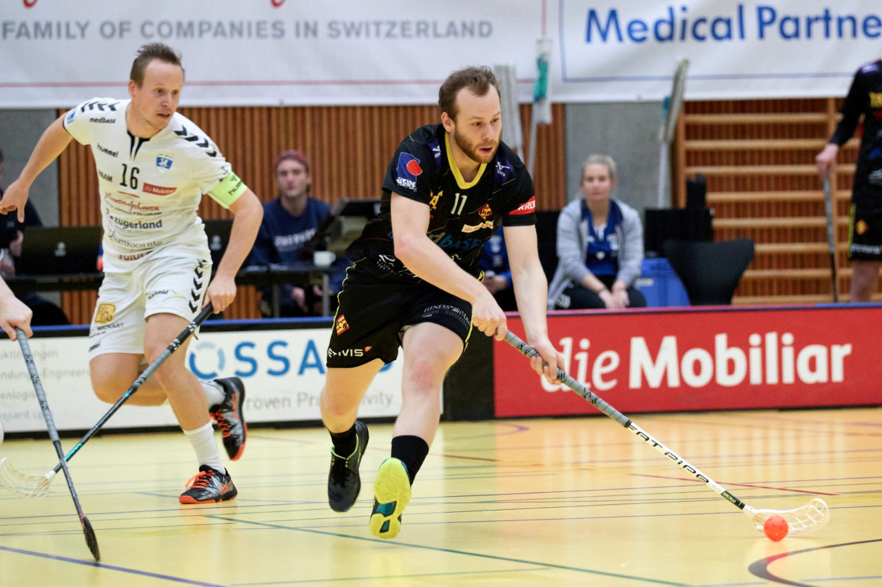Zug United Herren NLA
Zug United - HC Rychenberg Winterthur 
Resultat 10 : 7 am 10. November 2018 in der Sporthalle in Zug 
Bild: Michael Peter