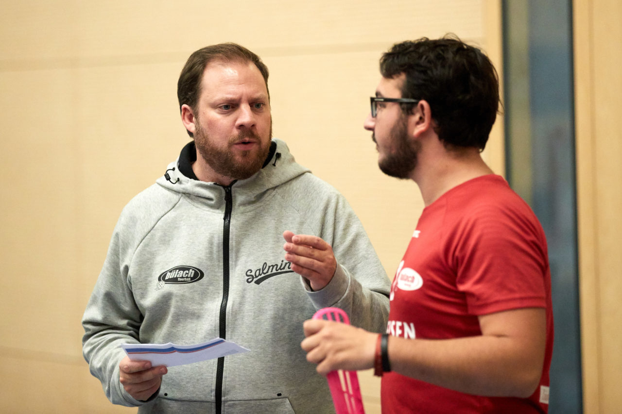 Herren 1. Liga Gruppe 2 
Zuger Highlands - Bülach Floorball 
Resultat 5 : 6 nach Verlängerung  am 11. November 2018 in der Sporthalle  Hofmatt in Oberägeri 
Bild: Michael Peter