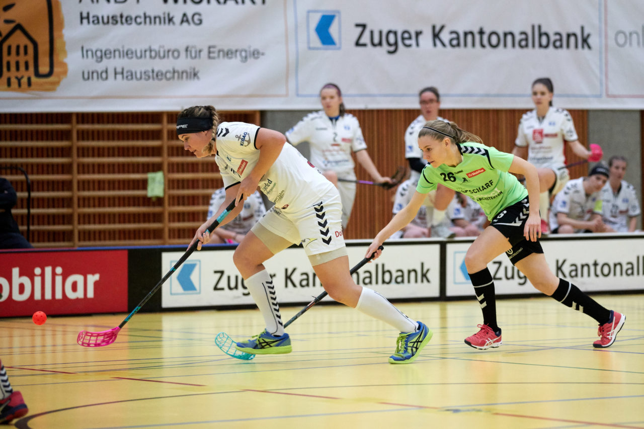 Zug United Damen NLA 
Zug United - UHC Laupen Resultat 2 : 3 am 6. Januar 2019 in der Sporthalle in Zug 
Bild: Michael Peter
