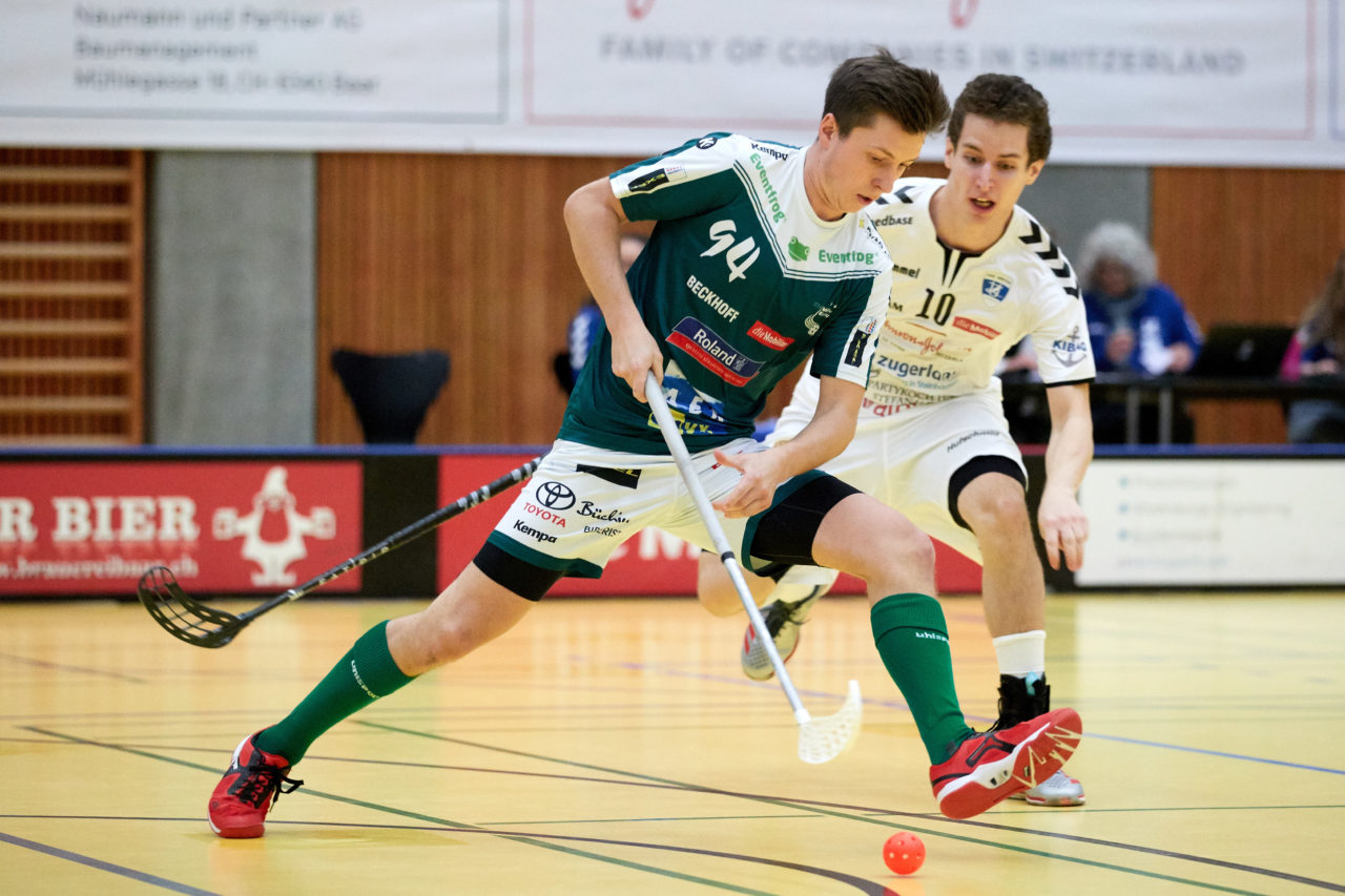 Zug United Herren NLA 
Zug United - SV Wiler-Ersigen 
Resultat 8 : 6 am 19. Januar  Dezember 2019 in der Sporthalle in Zug 
Bild: Michael Peter