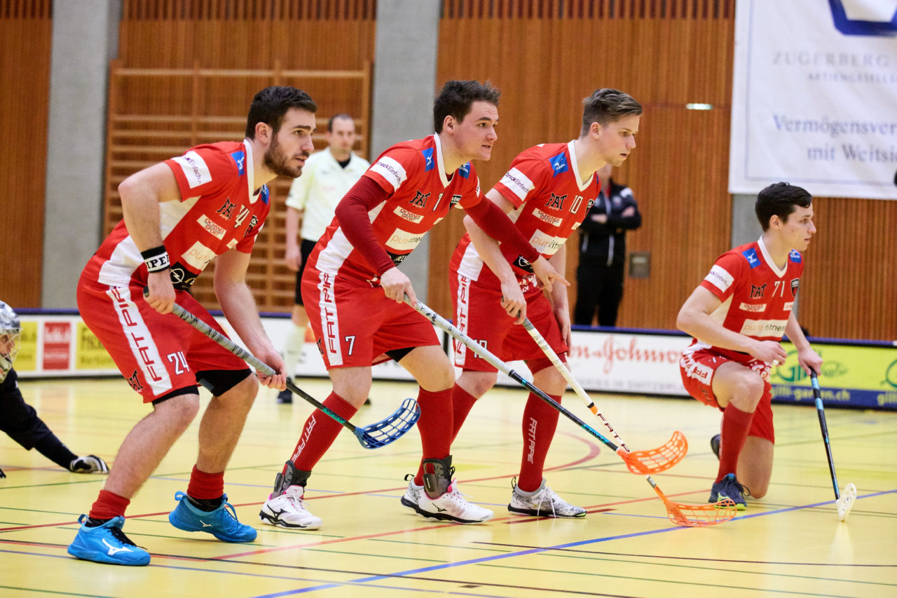 Zug United Herren NLA 
Zug United - Floorball Köniz 
Resultat 3 : 6 am 26. Januar  Dezember 2019 in der Sporthalle in Zug 
Bild: Michael Peter