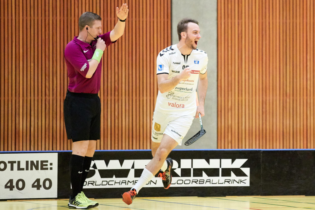 Zug United Herren NLA 
Zug United - SV Wiler-Ersigen 
Resultat 8 : 6 am 19. Januar  Dezember 2019 in der Sporthalle in Zug 
Bild: Michael Peter
