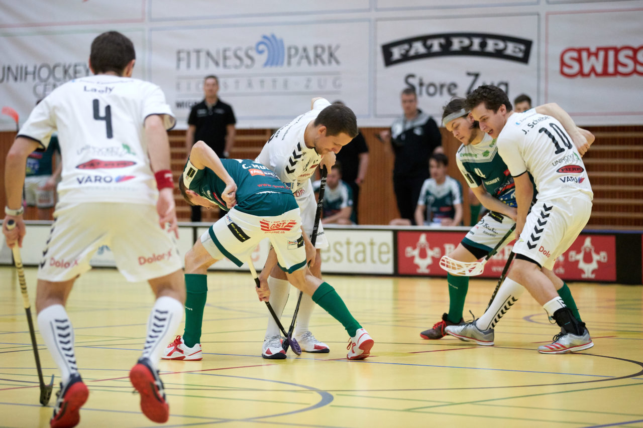 Zug United Herren NLA 
Zug United - SV Wiler-Ersigen 
Resultat 8 : 6 am 19. Januar  Dezember 2019 in der Sporthalle in Zug 
Bild: Michael Peter