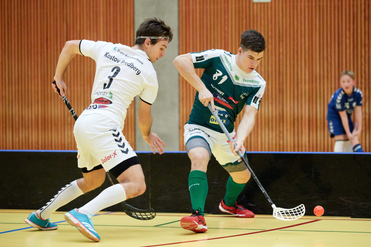 Zug United Herren NLA 
Zug United - SV Wiler-Ersigen 
Resultat 8 : 6 am 19. Januar  Dezember 2019 in der Sporthalle in Zug 
Bild: Michael Peter