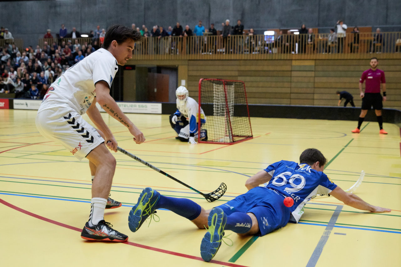 Zug United Herren NLA
Zug United - Kloten-Dietlikon Jets 
Resultat 7 : 6 nach Verlängerung am 6. Januar  Dezember 2019 in der Sporthalle in Zug 
Bild: Michael Peter