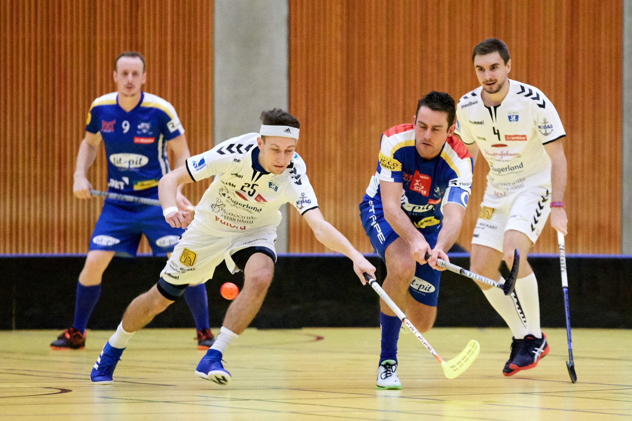 Zug United Herren NLA
Zug United - Kloten-Dietlikon Jets 
Resultat 7 : 6 nach Verlängerung am 6. Januar  Dezember 2019 in der Sporthalle in Zug 
Bild: Michael Peter