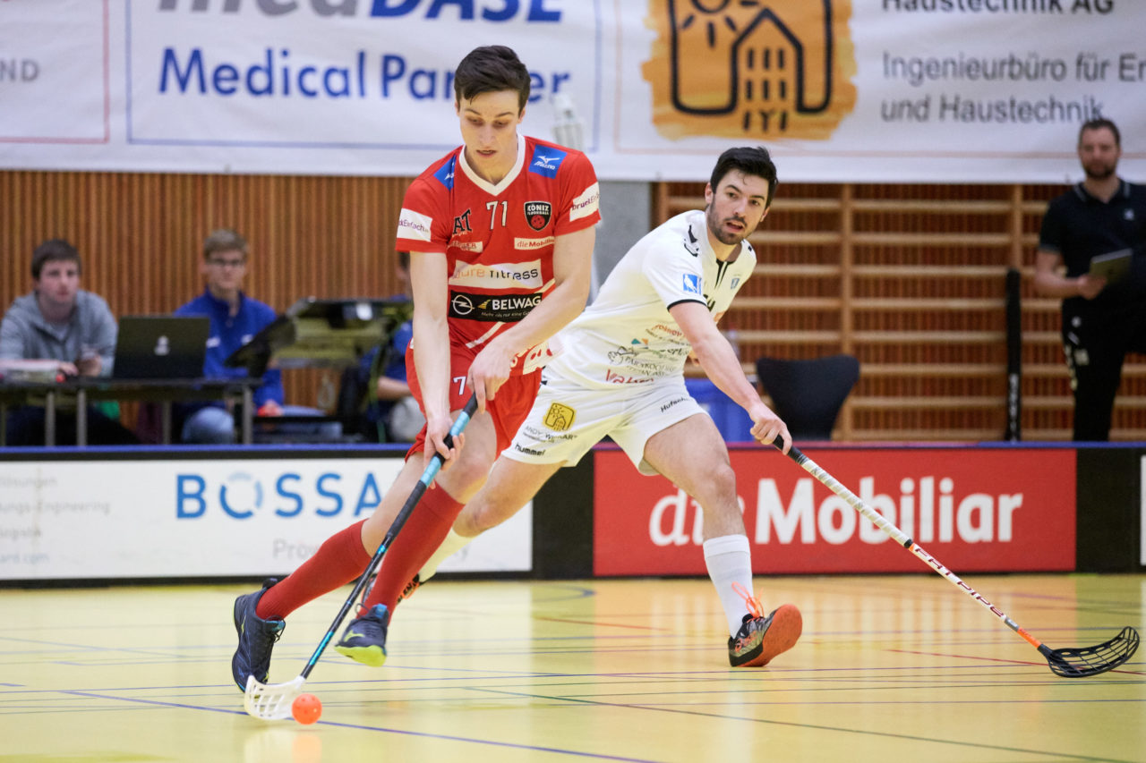 Zug United Herren NLA 
Zug United - Floorball Köniz 
Resultat 3 : 6 am 26. Januar  Dezember 2019 in der Sporthalle in Zug 
Bild: Michael Peter