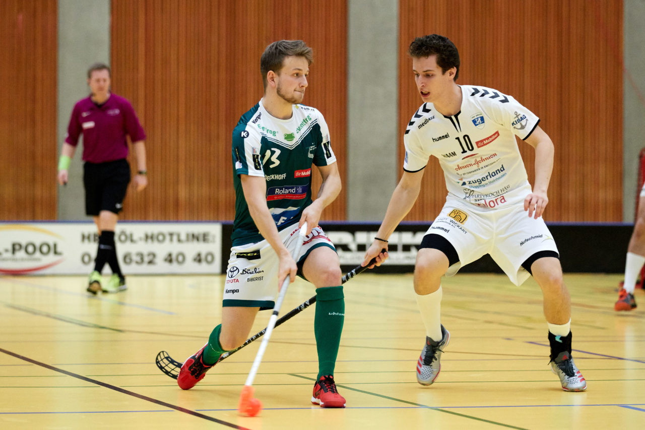 Zug United Herren NLA 
Zug United - SV Wiler-Ersigen 
Resultat 8 : 6 am 19. Januar  Dezember 2019 in der Sporthalle in Zug 
Bild: Michael Peter