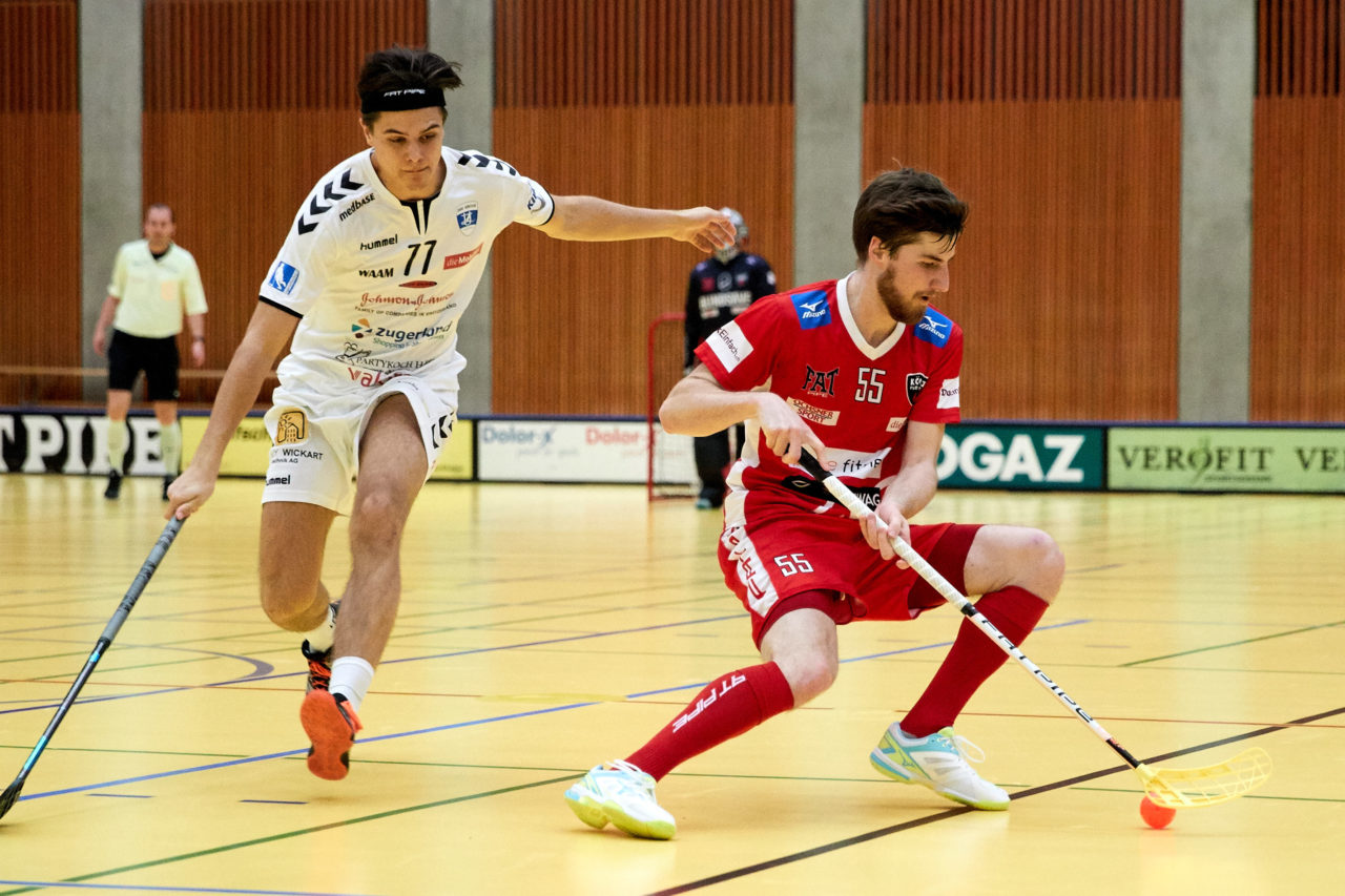 Zug United Herren NLA 
Zug United - Floorball Köniz 
Resultat 3 : 6 am 26. Januar  Dezember 2019 in der Sporthalle in Zug 
Bild: Michael Peter