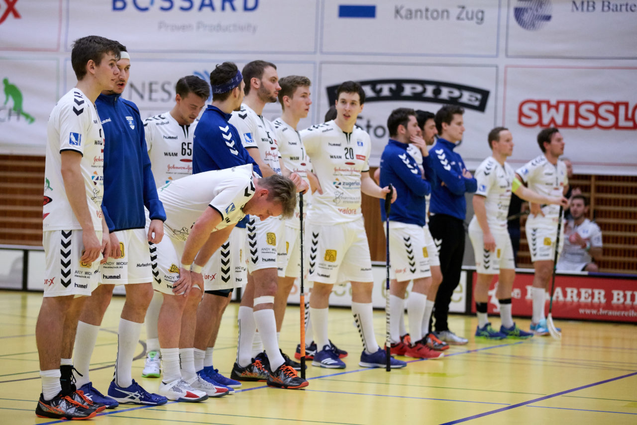 Zug United Herren NLA 
Zug United - Floorball Köniz 
Resultat 3 : 6 am 26. Januar  Dezember 2019 in der Sporthalle in Zug 
Bild: Michael Peter