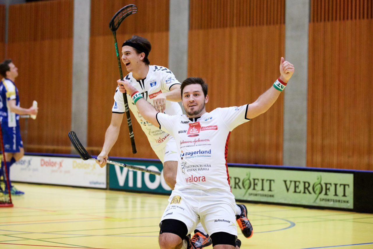 Zug United Herren NLA
Zug United - Kloten-Dietlikon Jets 
Resultat 7 : 6 nach Verlängerung am 6. Januar  Dezember 2019 in der Sporthalle in Zug 
Bild: Michael Peter