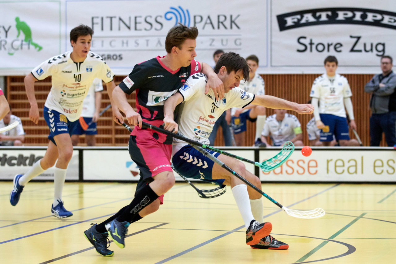 Zug United Junioren U21A 
Zug United - Floorbll Thurgau 
Resultat 7 : 5 am 6. Januar  Dezember 2019 in der Sporthalle in Zug 
Bild: Michael Peter