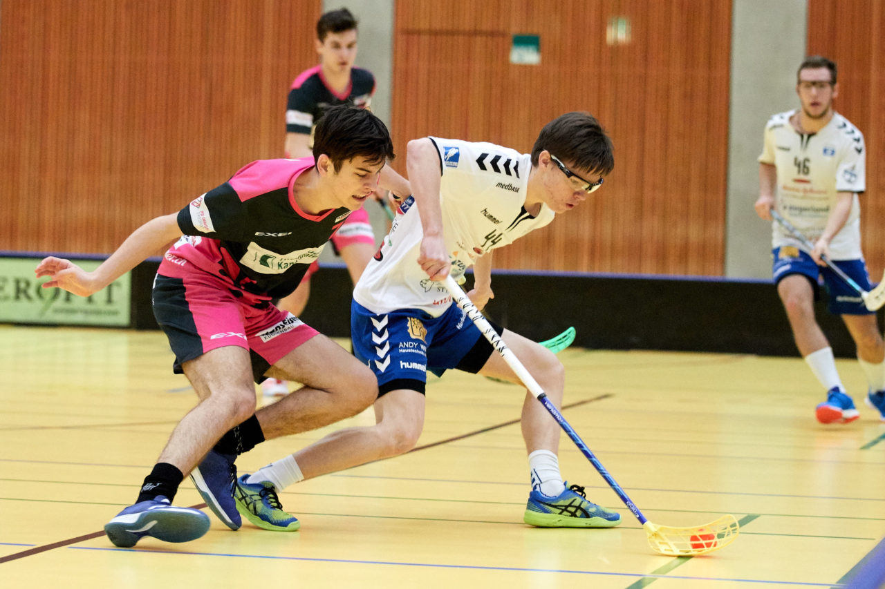 Zug United Junioren U21A 
Zug United - Floorbll Thurgau 
Resultat 7 : 5 am 6. Januar  Dezember 2019 in der Sporthalle in Zug 
Bild: Michael Peter