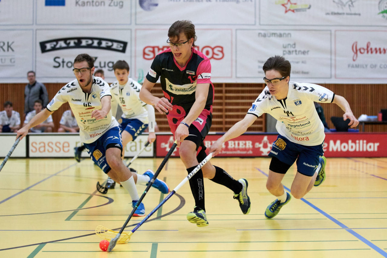 Zug United Junioren U21A 
Zug United - Floorbll Thurgau 
Resultat 7 : 5 am 6. Januar  Dezember 2019 in der Sporthalle in Zug 
Bild: Michael Peter