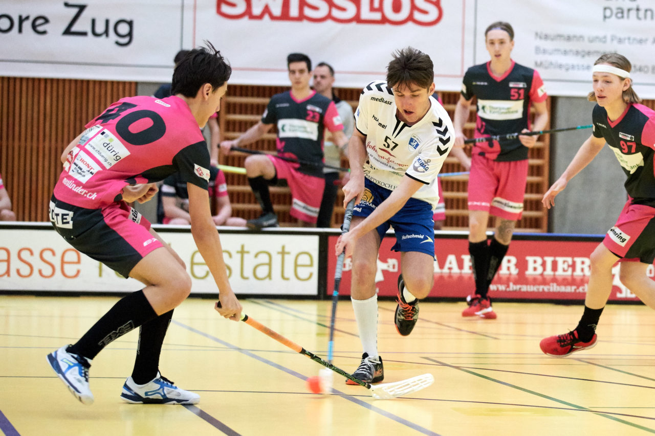 Zug United Junioren U21A 
Zug United - Floorbll Thurgau 
Resultat 7 : 5 am 6. Januar  Dezember 2019 in der Sporthalle in Zug 
Bild: Michael Peter