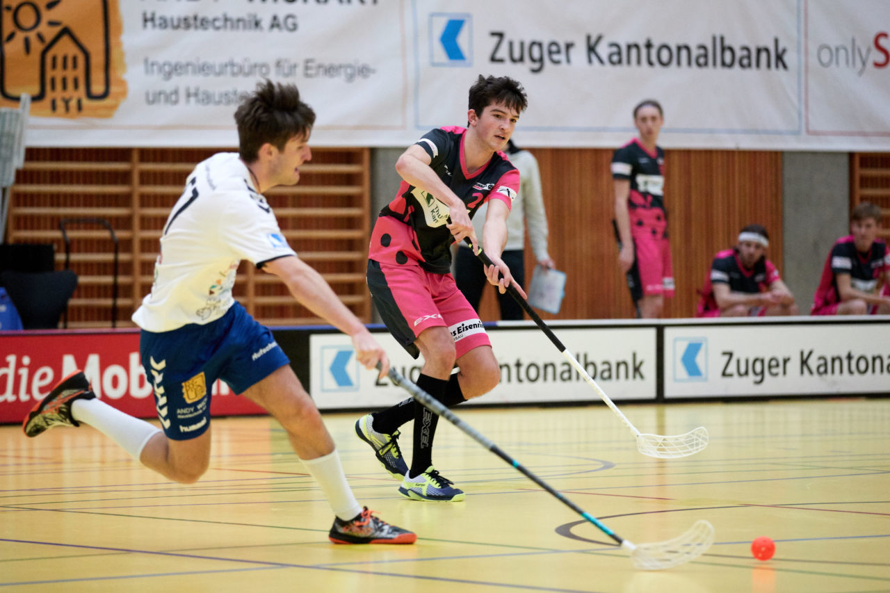 Zug United Junioren U21A 
Zug United - Floorbll Thurgau 
Resultat 7 : 5 am 6. Januar  Dezember 2019 in der Sporthalle in Zug 
Bild: Michael Peter