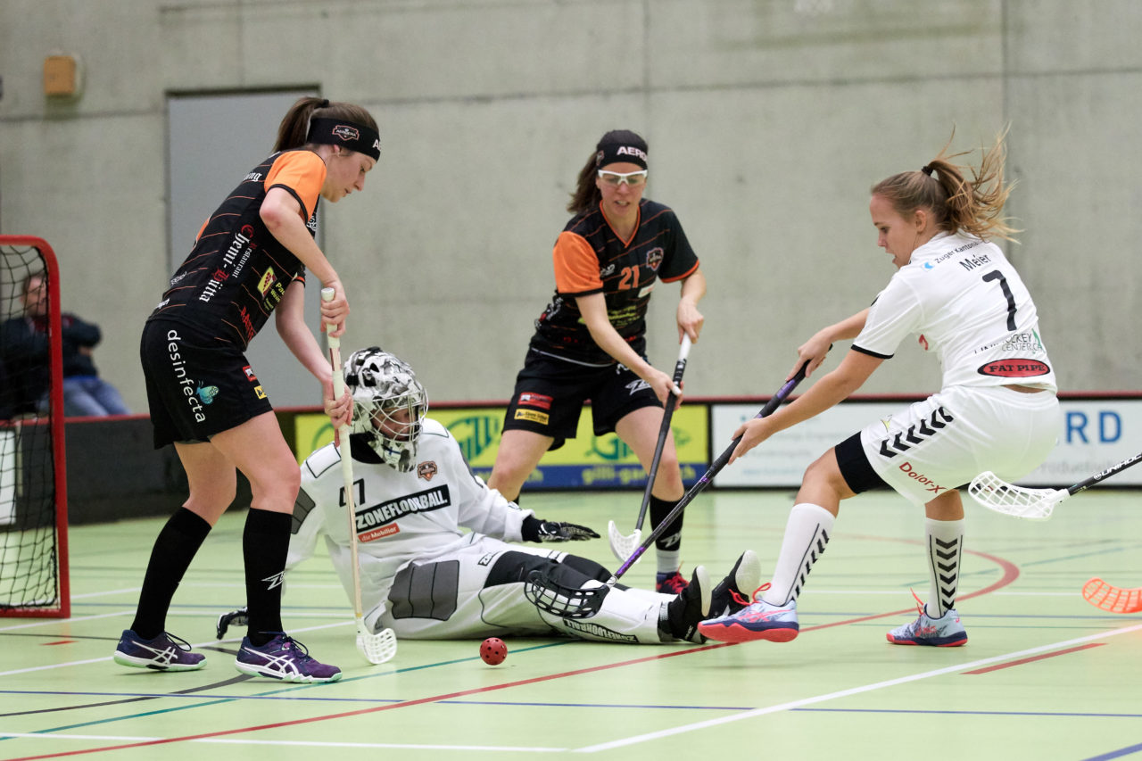 Zug United Damen NLA 
Zug United - UH Aergera Giffers 
Resultat 6 : 2 am 16. Februar 2019 in der Sporthalle  Dorfmatt in Rotkreuz 
Bild: Michael Peter