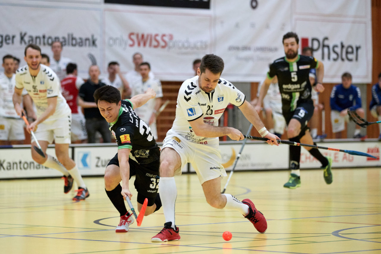 Zug United Herren NLA 
Zug United - UHC Waldkirch St Gallen 
Resultat 8 : 3 am 17. Februar 2019 in der Sporthalle in Zug 
Bild: Michael Peter