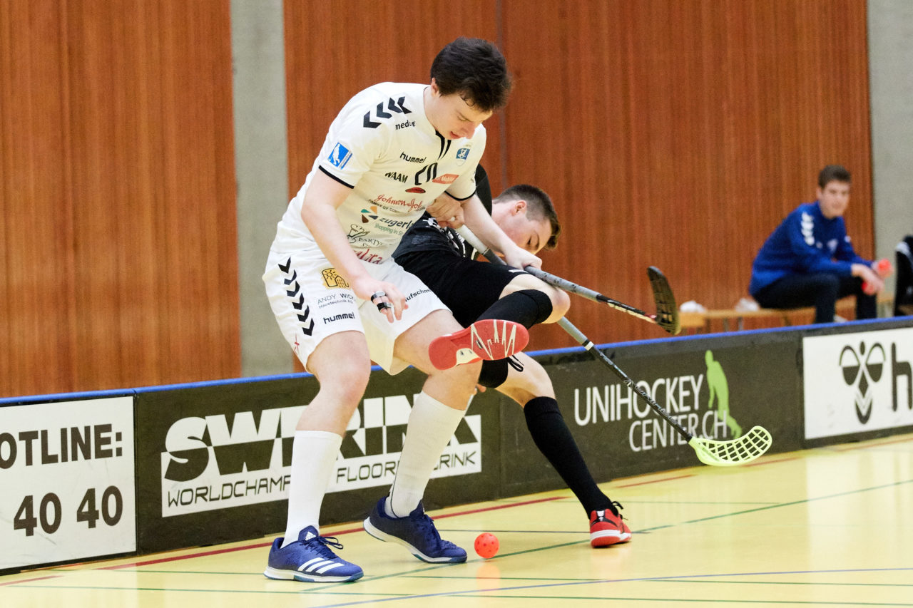 Zug United Herren NLA 
Zug United - UHC Waldkirch St Gallen 
Resultat 8 : 3 am 17. Februar 2019 in der Sporthalle in Zug 
Bild: Michael Peter