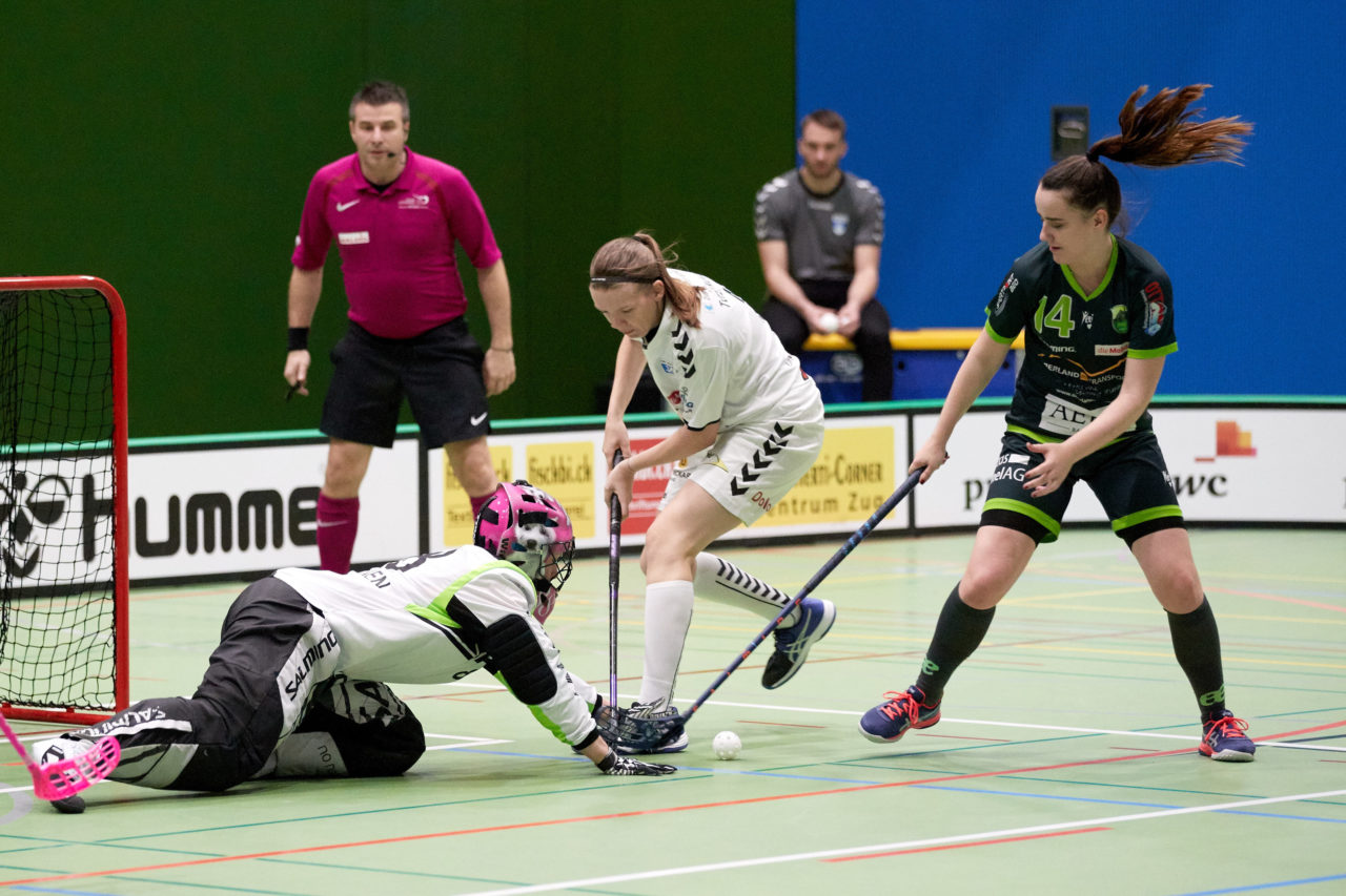 Zug United Damen NLA Playoff Viertelfinal 2. Spiel
Zug United - Unihockey Berner Oberland 
Resultat 3 : 6 am 10. März 2019 in der Sporthalle der Kantonsschule Zug 
Bild: Michael Peter