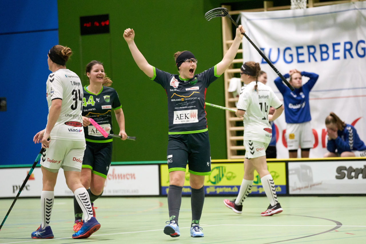 Zug United Damen NLA Playoff Viertelfinal 2. Spiel
Zug United - Unihockey Berner Oberland 
Resultat 3 : 6 am 10. März 2019 in der Sporthalle der Kantonsschule Zug 
Bild: Michael Peter
