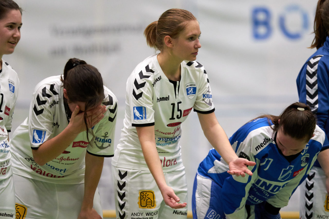 Zug United Damen NLA Playoff Viertelfinal 2. Spiel
Zug United - Unihockey Berner Oberland 
Resultat 3 : 6 am 10. März 2019 in der Sporthalle der Kantonsschule Zug 
Bild: Michael Peter