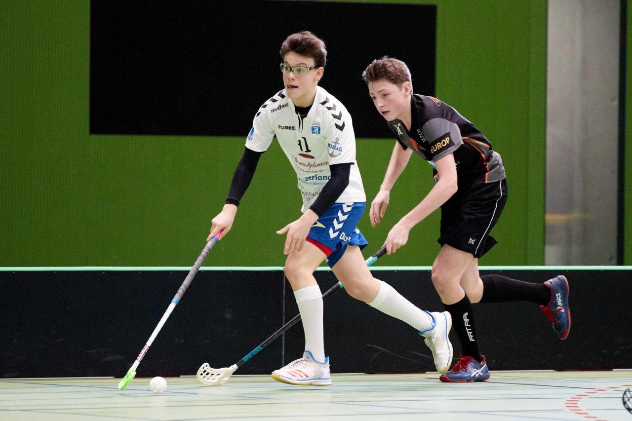 Zug United Junioren U16A Playoff Viertelfinal 1. Spiel 
Zug United - Grasshopper Club Zürich 
Resultat 7 : 1 am 10. März 2019 in der Sporthalle der Kantonsschule Zug 
Bild: Michael Peter