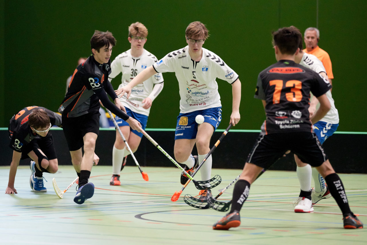 Zug United Junioren U16A Playoff Viertelfinal 1. Spiel 
Zug United - Grasshopper Club Zürich 
Resultat 7 : 1 am 10. März 2019 in der Sporthalle der Kantonsschule Zug 
Bild: Michael Peter