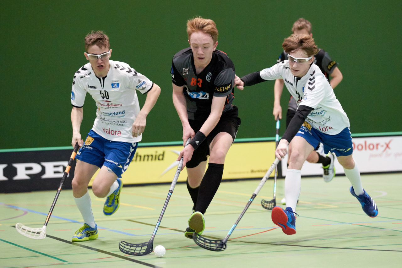 Zug United Junioren U16A Playoff Viertelfinal 1. Spiel 
Zug United - Grasshopper Club Zürich 
Resultat 7 : 1 am 10. März 2019 in der Sporthalle der Kantonsschule Zug 
Bild: Michael Peter