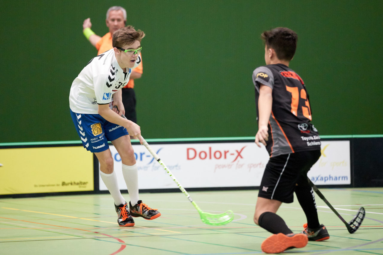 Zug United Junioren U16A Playoff Viertelfinal 1. Spiel 
Zug United - Grasshopper Club Zürich 
Resultat 7 : 1 am 10. März 2019 in der Sporthalle der Kantonsschule Zug 
Bild: Michael Peter