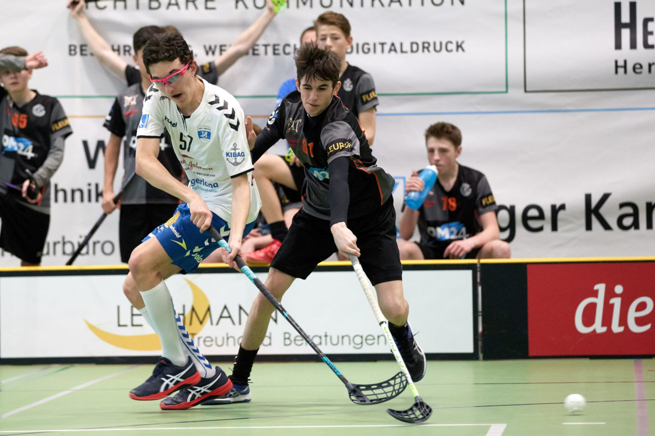 Zug United Junioren U16A Playoff Viertelfinal 1. Spiel 
Zug United - Grasshopper Club Zürich 
Resultat 7 : 1 am 10. März 2019 in der Sporthalle der Kantonsschule Zug 
Bild: Michael Peter