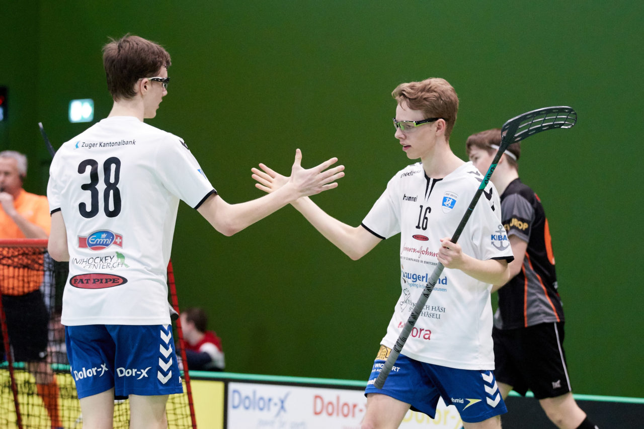 Zug United Junioren U16A Playoff Viertelfinal 1. Spiel 
Zug United - Grasshopper Club Zürich 
Resultat 7 : 1 am 10. März 2019 in der Sporthalle der Kantonsschule Zug 
Bild: Michael Peter