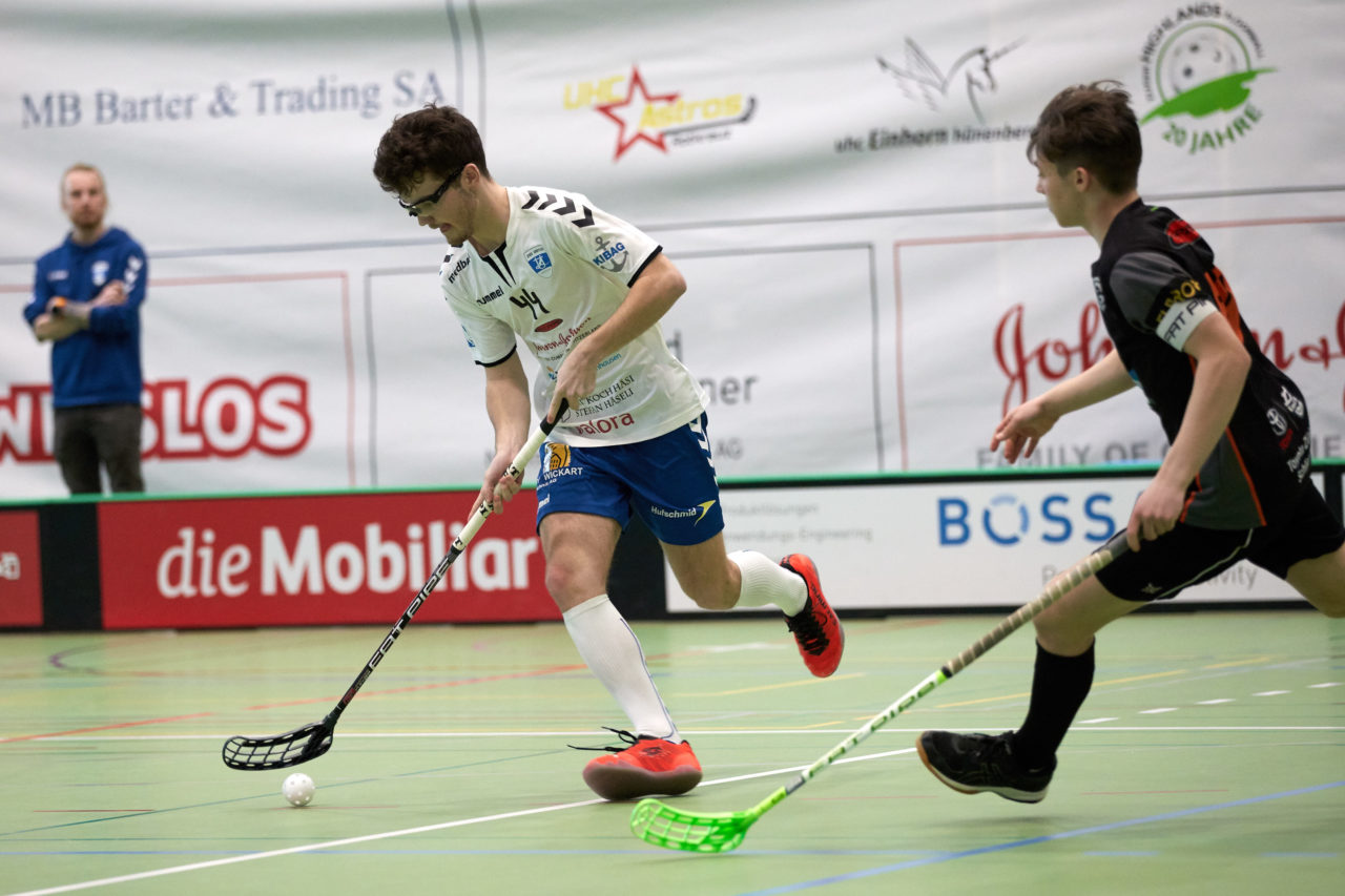 Zug United Junioren U16A Playoff Viertelfinal 1. Spiel 
Zug United - Grasshopper Club Zürich 
Resultat 7 : 1 am 10. März 2019 in der Sporthalle der Kantonsschule Zug 
Bild: Michael Peter