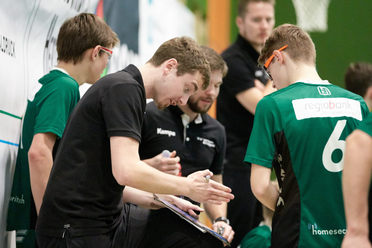 Zug United Junioren U16A Playoff Halbfinal 1. Spiel 
Zug United - SV Wiler-Ersigen 
Resultat 4 : 5 nach Verlängerung  am 24. März 2019 in der Sporthalle der Kantonsschule Zug 
Bild: Michael Peter