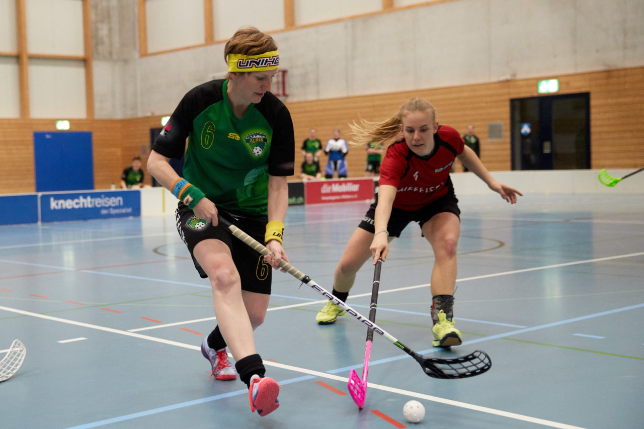 Damen 1. Liga Kleinfeld Playoff Final 1. Spiel Florball Albis - UHC OekingenResultat 8 : 10 am 6. April 2019 im Sportzentrum Schachen in Bonstetten Bild: Michael Peter