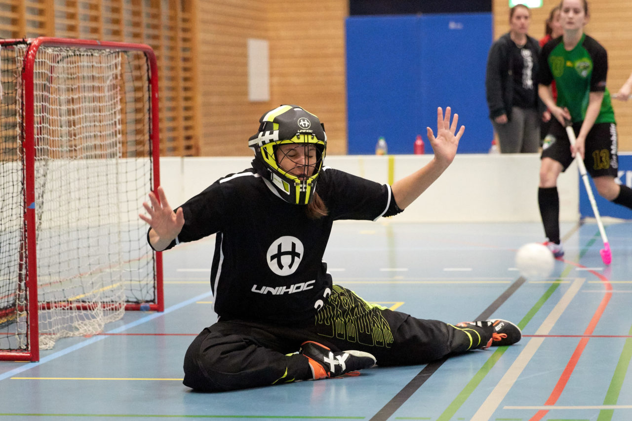 Damen 1. Liga Kleinfeld Playoff Final 1. Spiel Florball Albis - UHC OekingenResultat 8 : 10 am 6. April 2019 im Sportzentrum Schachen in Bonstetten Bild: Michael Peter