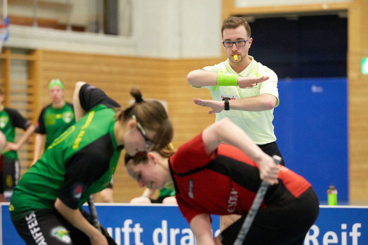 Damen 1. Liga Kleinfeld Playoff Final 1. Spiel Florball Albis - UHC OekingenResultat 8 : 10 am 6. April 2019 im Sportzentrum Schachen in Bonstetten Bild: Michael Peter