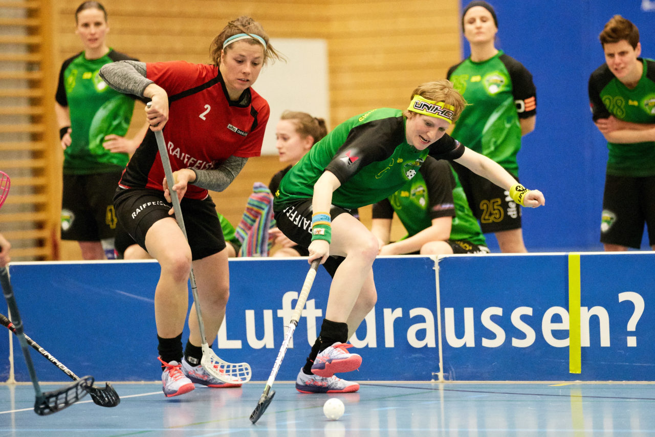 Damen 1. Liga Kleinfeld Playoff Final 1. Spiel Florball Albis - UHC OekingenResultat 8 : 10 am 6. April 2019 im Sportzentrum Schachen in Bonstetten Bild: Michael Peter