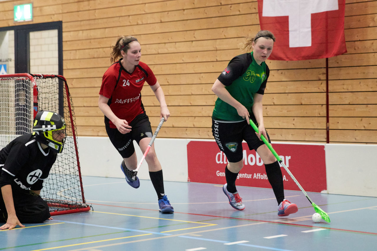 Damen 1. Liga Kleinfeld Playoff Final 1. Spiel Florball Albis - UHC OekingenResultat 8 : 10 am 6. April 2019 im Sportzentrum Schachen in Bonstetten Bild: Michael Peter
