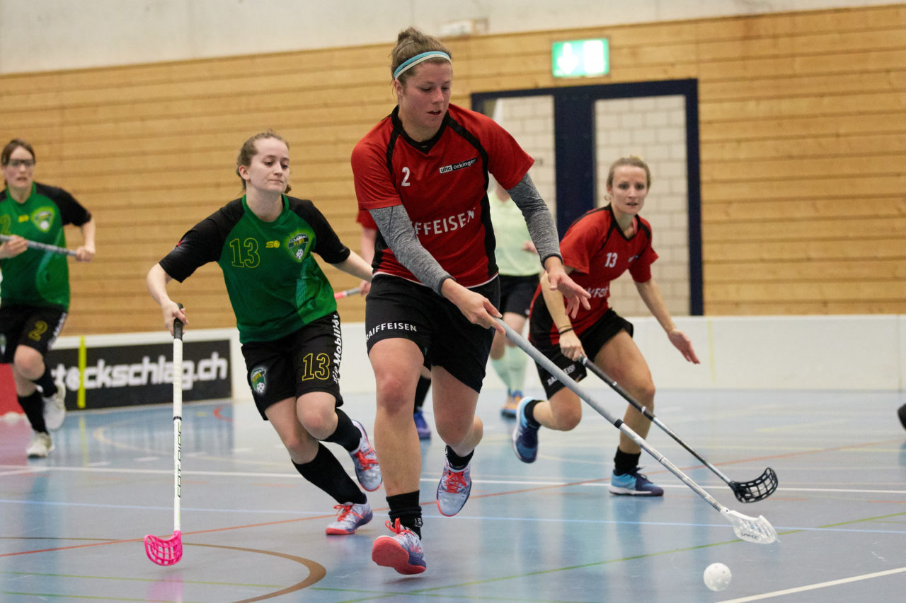 Damen 1. Liga Kleinfeld Playoff Final 1. Spiel Florball Albis - UHC OekingenResultat 8 : 10 am 6. April 2019 im Sportzentrum Schachen in Bonstetten Bild: Michael Peter